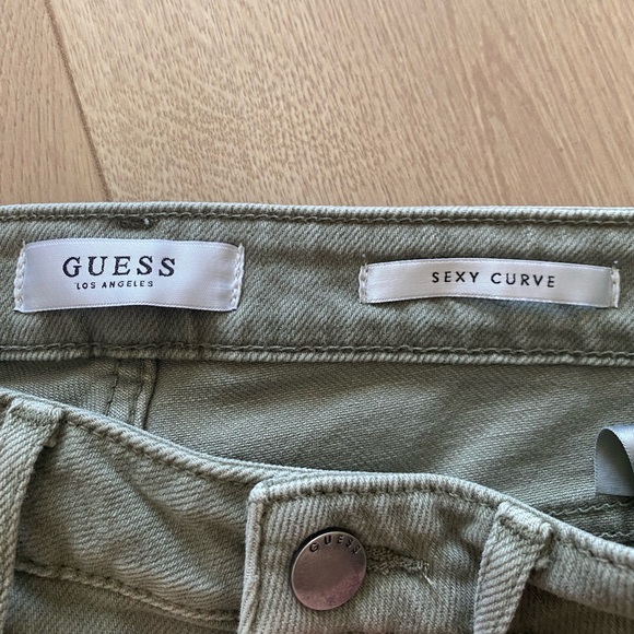 Guess Faded Green Distressed Jeans, Size 27 - Picture 10 of 12